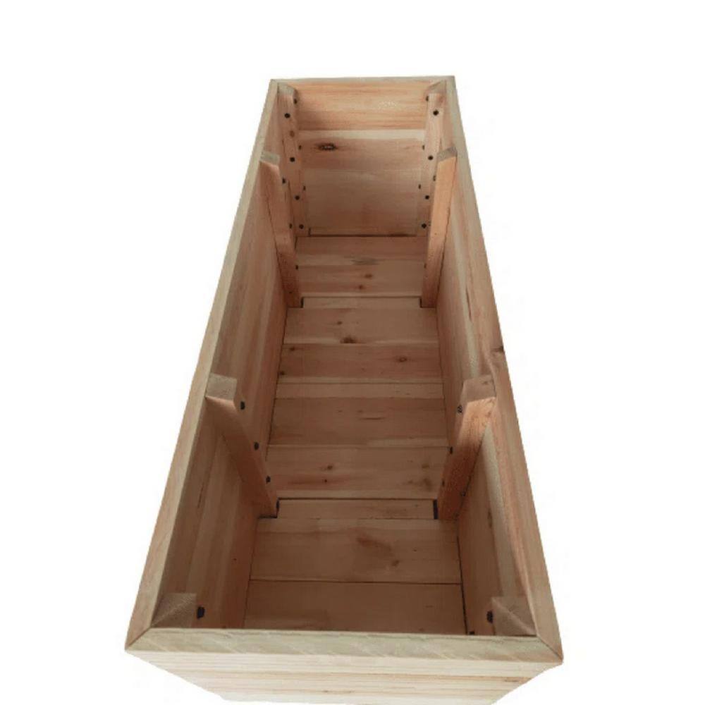 Ejoy 40 in. x 16 in. x 30 in. Solid Wood Mobile Planter Barrier (Set of 2-Pack) SolidWoodPlanter_40x30x16_2pc