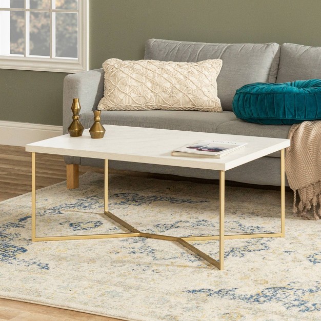 Maxwell Two tone Modern Glam Coffee Table Saracina Home