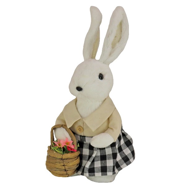 Fluffy Female Bunny Table Decoration Easter Collection