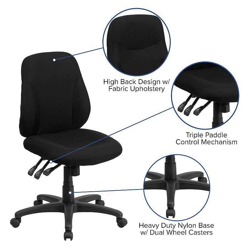 Flash Furniture Wade Mid-Back Swivel Ergonomic Task Office Chair