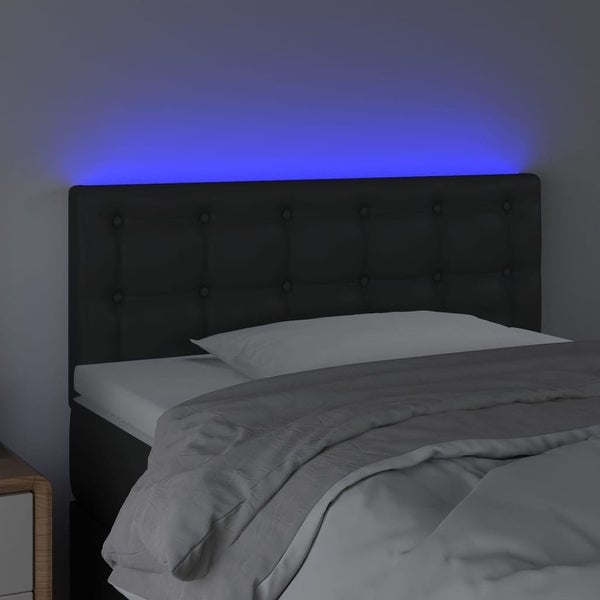 vidaXL LED Headboard Black 39.4