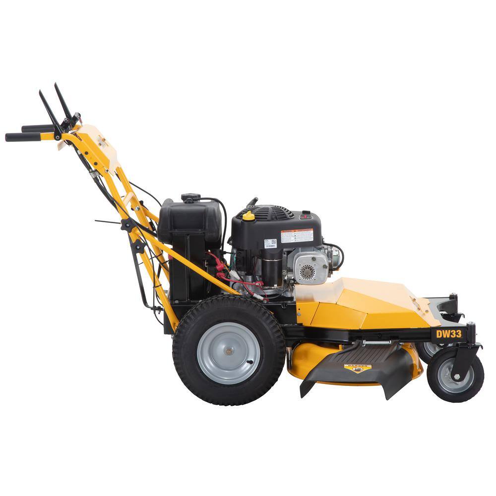 DEWALT DW33 33 in. 344 cc OHV Briggs and Stratton Electric Start Engine Wide-Area Gas Walk Behind Lawn Mower DXGMW33344R