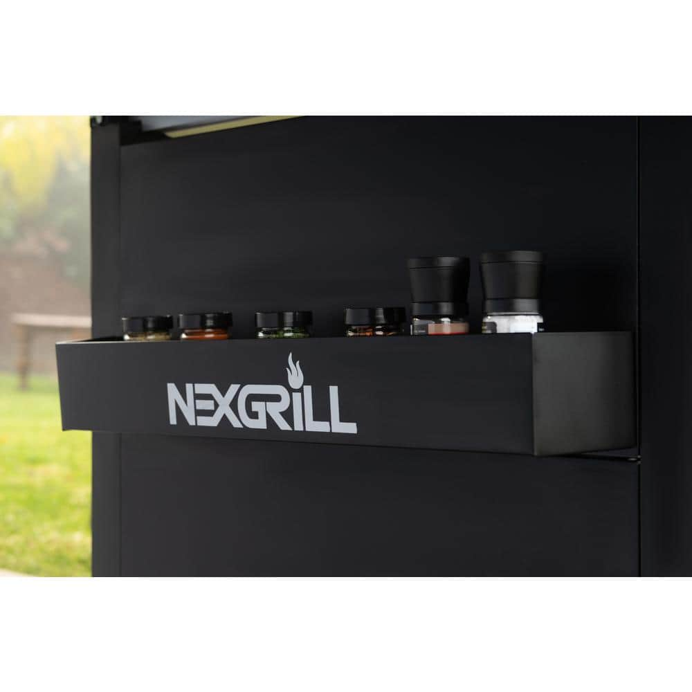 Nexgrill 5-Burner Propane Gas Grill in Stainless Steel with Side Burner and Condiment Rack 720-0888S