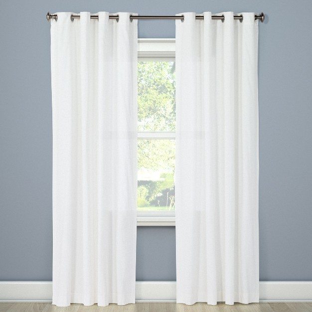 1pc Light Filtering Solid Window Curtain Panel