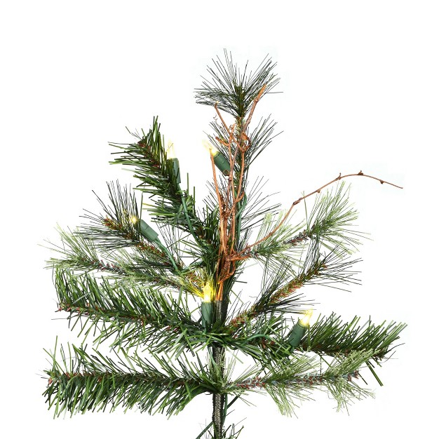 Vickerman Slim Mixed Country Pine Artificial Christmas Tree