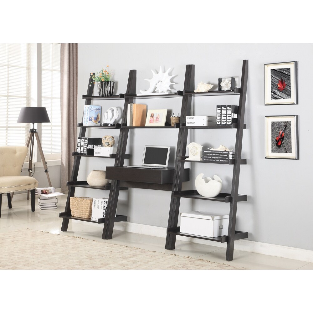 Sheridan Cappuccino Wall Leaning Ladder Desk