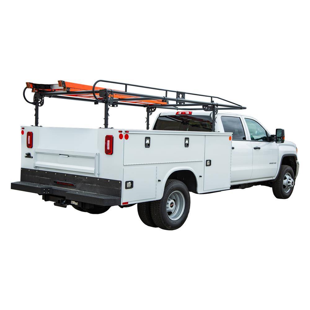 Buyers Products Company 13-12 ft. 1000 lbs. Capacity Black Steel Service Body Ladder Rack 1501250