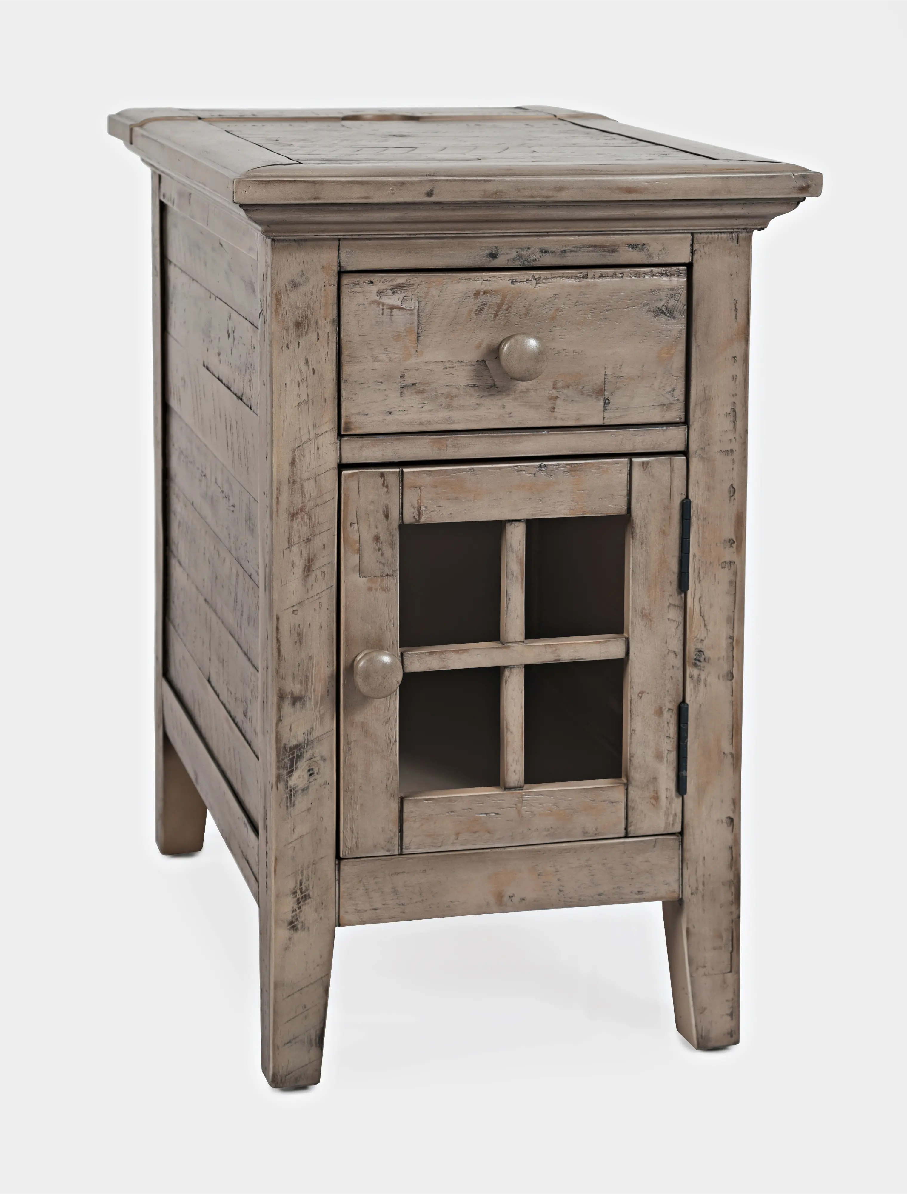 Rustic Shores Gray Chairside Table