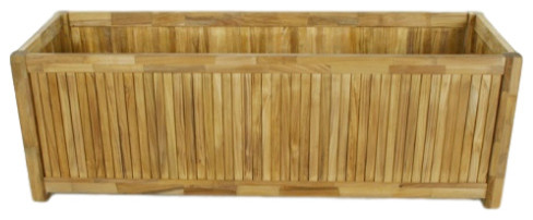 5  x27Rectangular Planter   Transitional   Outdoor Pots And Planters   by Westminster Teak  Houzz