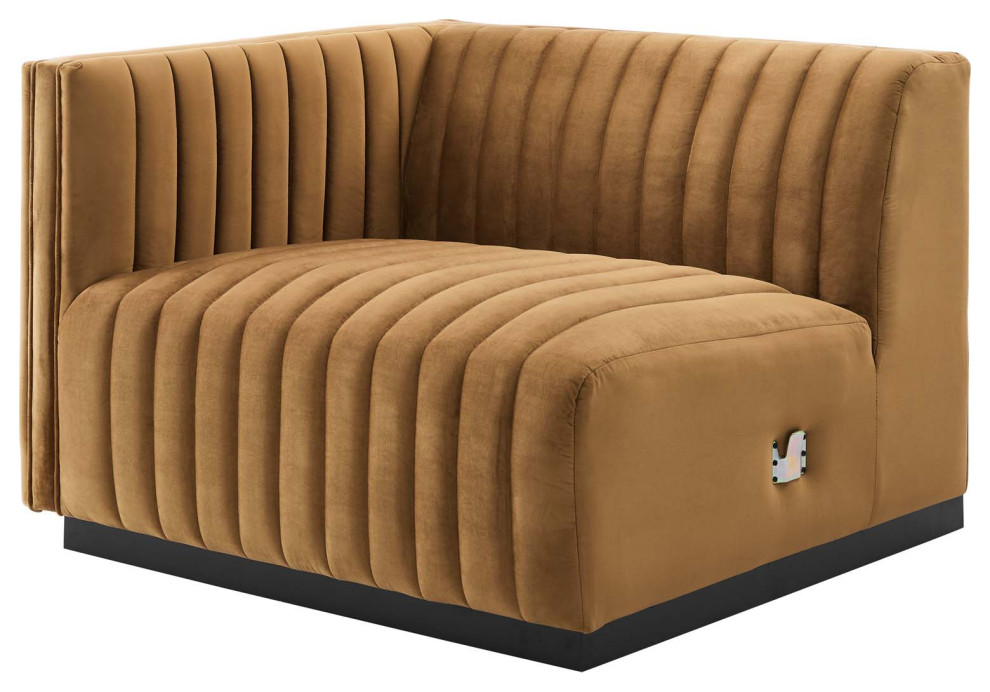 Conjure Channel Tufted Velvet Loveseat   Contemporary   Loveseats   by Modway  Houzz