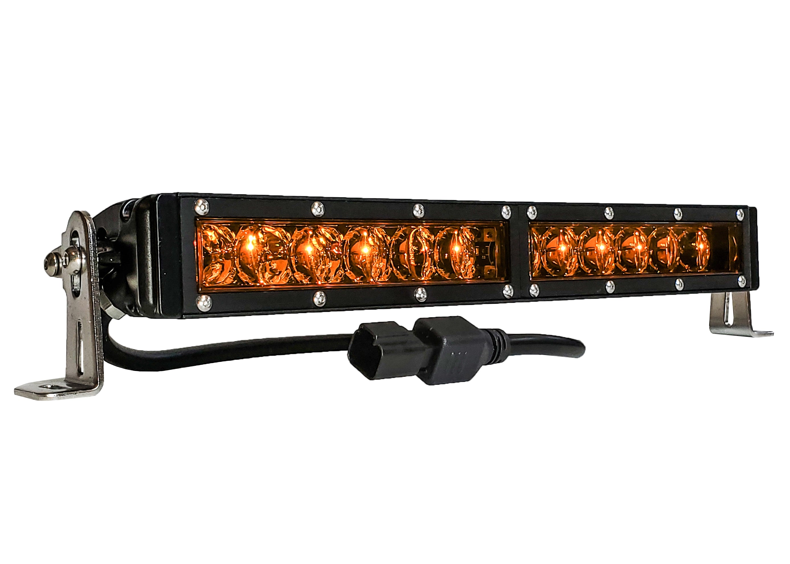 14 Inch Amber OZ-USA® UB Series 60W Ultra Bright High Output Single Row LED Light Bar Spot Beam Auxiliary Fog Dust Lights