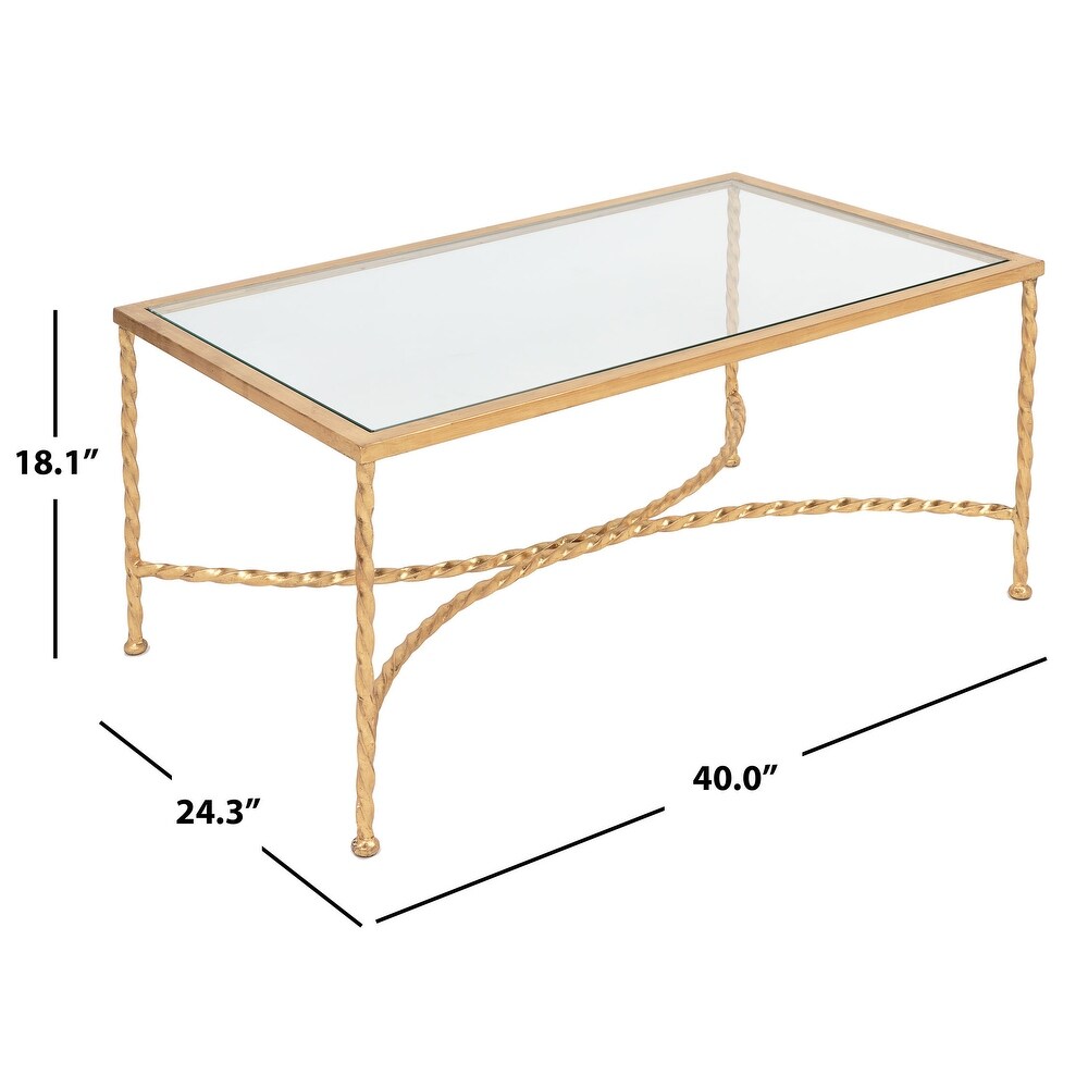 SAFAVIEH Couture Matilda Glass Coffee Table   40\