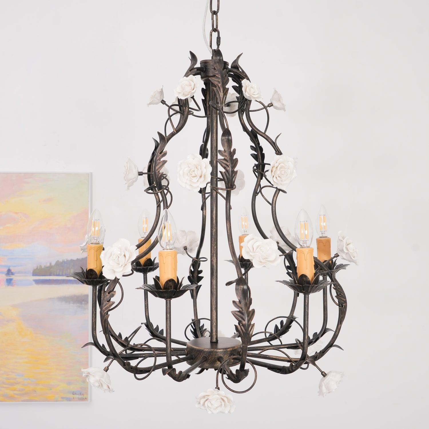 Florentine Rose Garden Chandelier