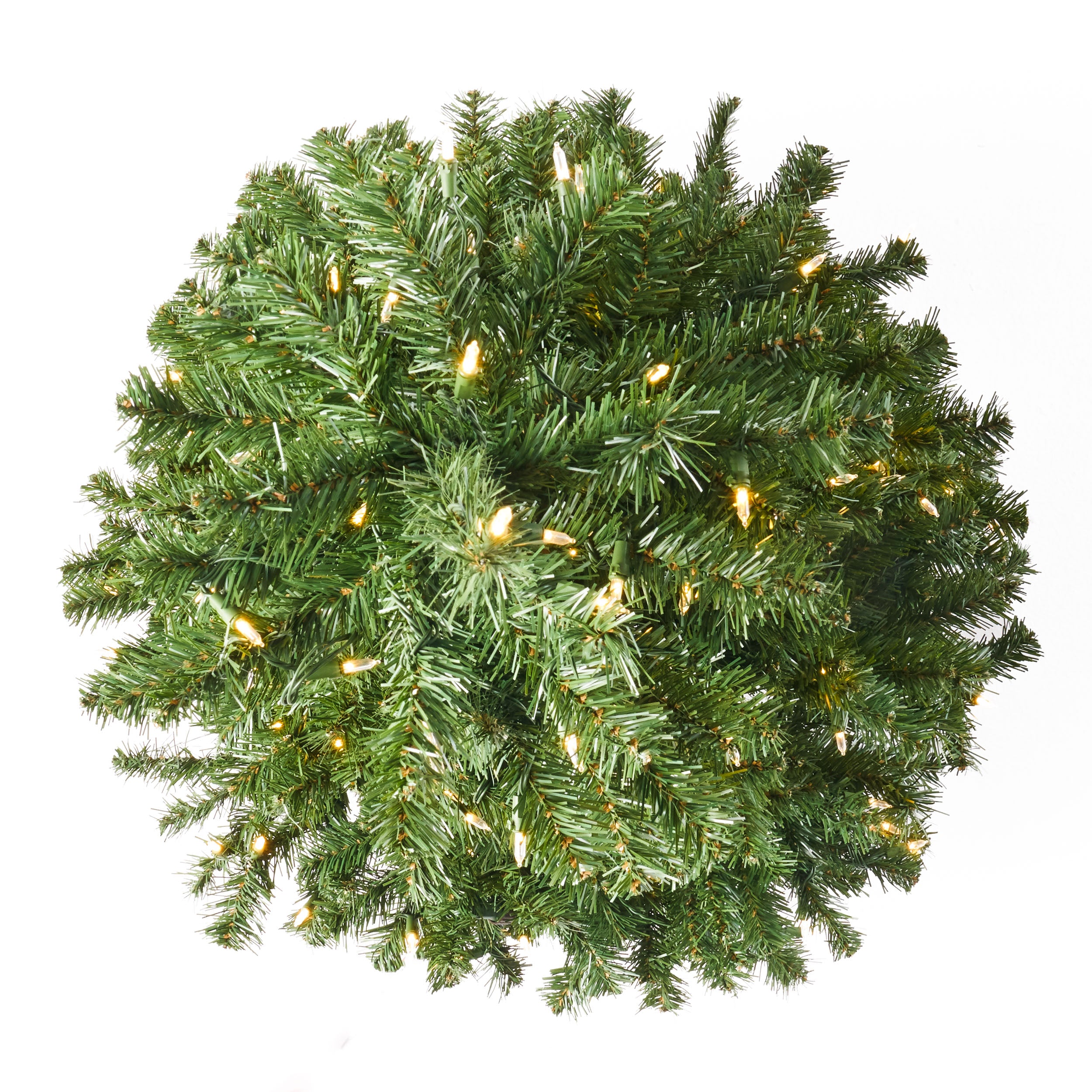 4.5-foot Noble Fir Pre-Lit Clear LED Hinged Artificial Christmas Tree