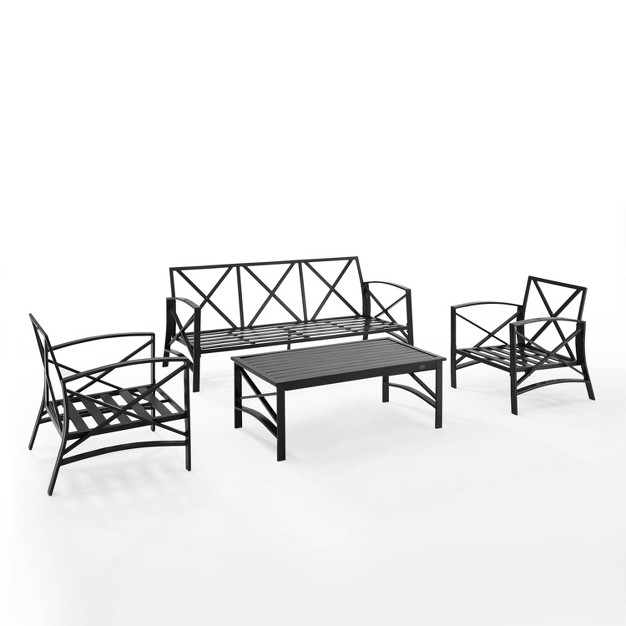 Crosley 4pc Kaplan Outdoor Sofa Set