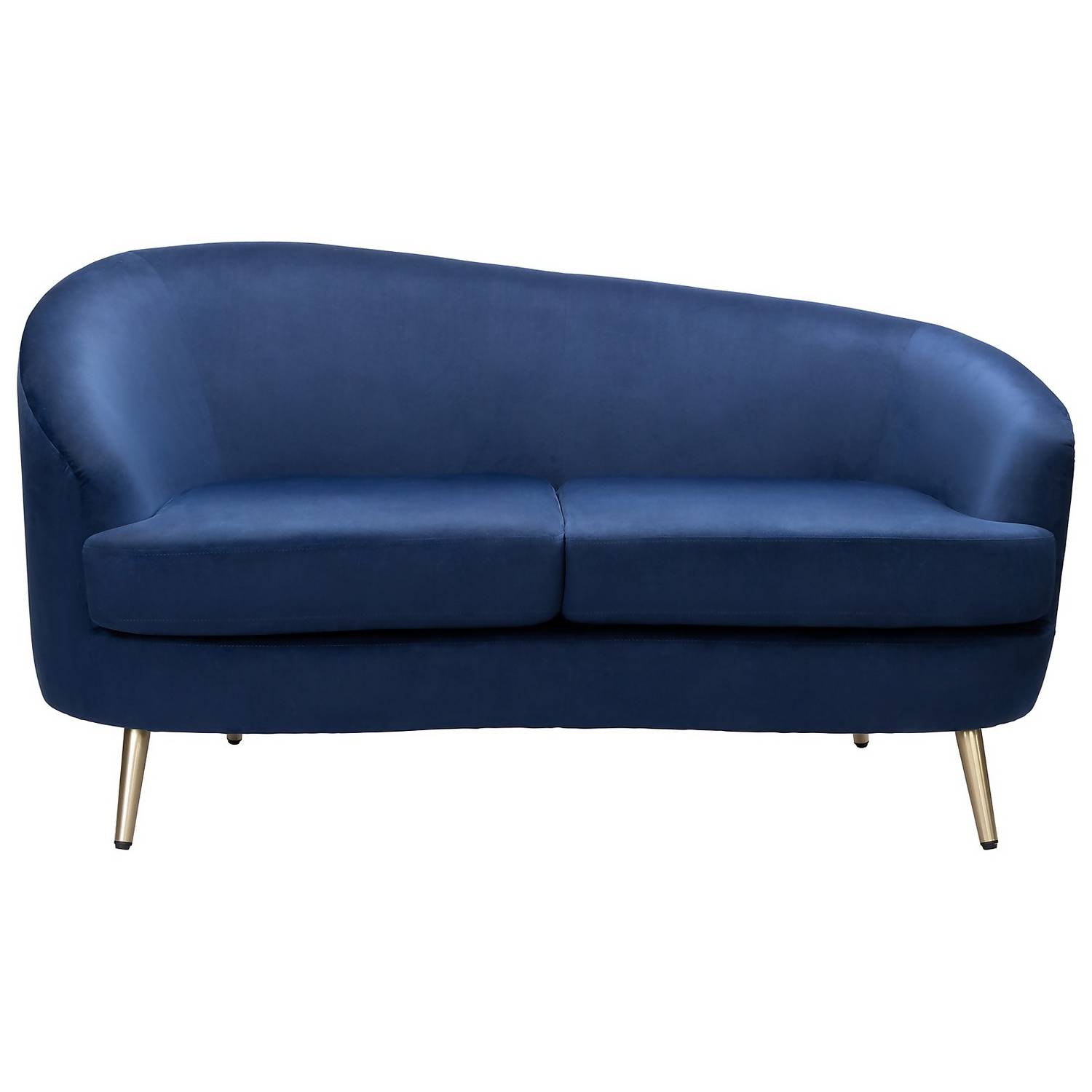 Lucie Asymmetric 2 Seater Sofa Midnight