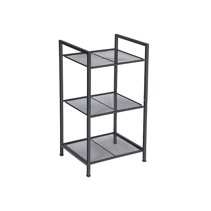 Bathroom Shelf， 3-tier Storage Rack， Industrial Style Extendable Plant Stand With Adjustable Shelf