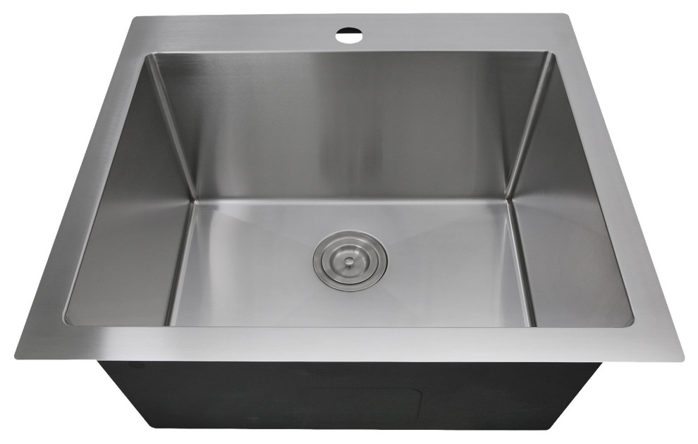 Nantucket SR2522 12 16 25 quotRectangle Topmount Stainless Steel Laundry Sink   Utility Sinks   by Blue Bath  Houzz