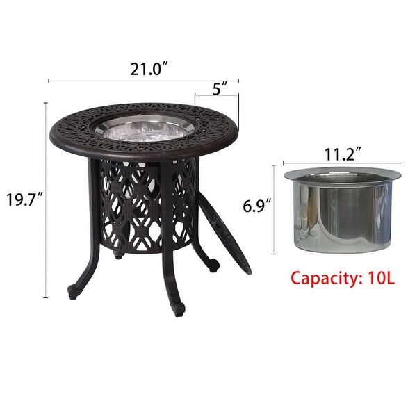 Food Grade 304 Stainless Steel Ice Bucket/Pail Table Set