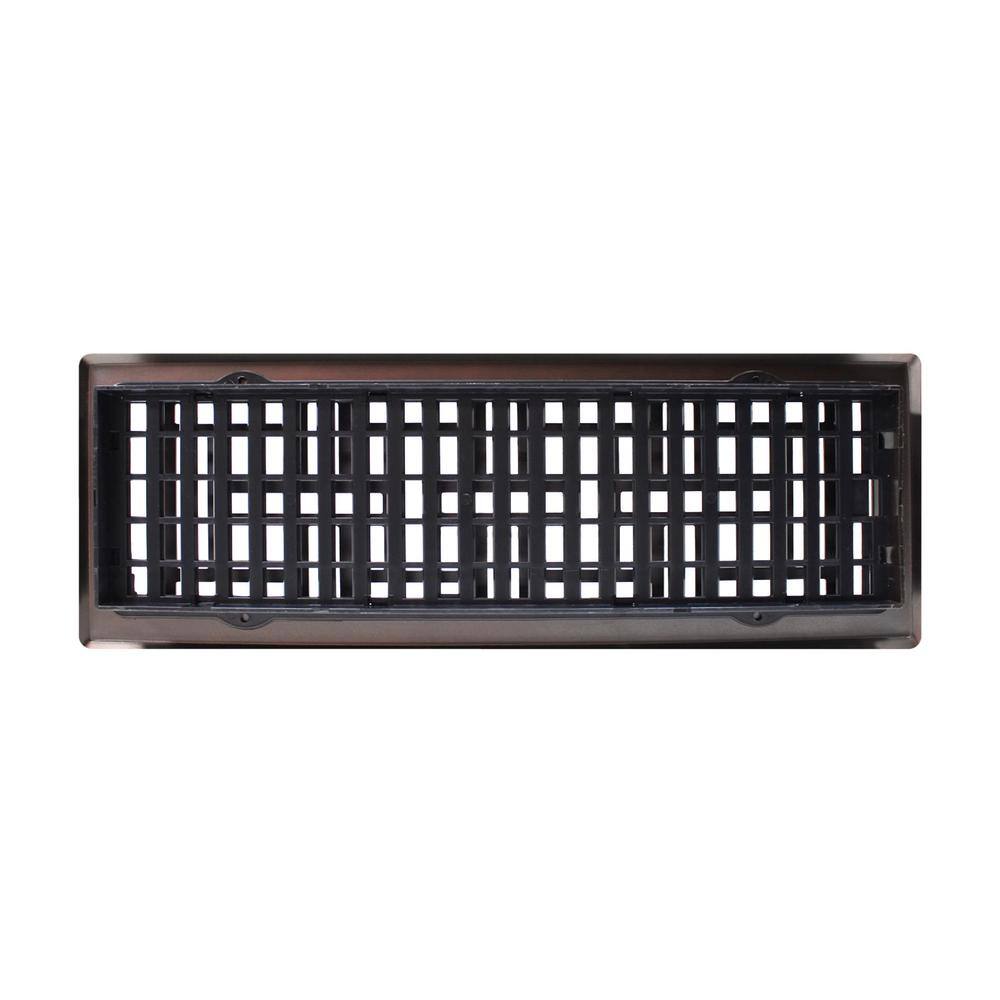 Decor Grates 4 in. x 14 in. Oil Rubbed Bronze Steel Oriental Register AJH414-RB