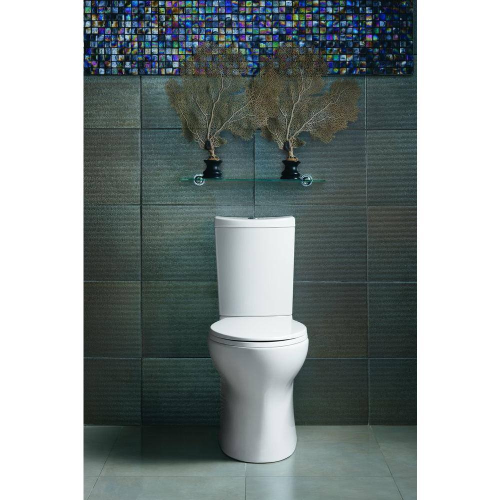 KOHLER Persuade Curv 2-Piece 1.61.0 GPF Dual Flush Elongated Toilet in White Seat Included K-14047-0