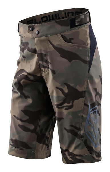 Troy Lee Designs Flowline Short - Shell - Youth - Spray Camo - Army