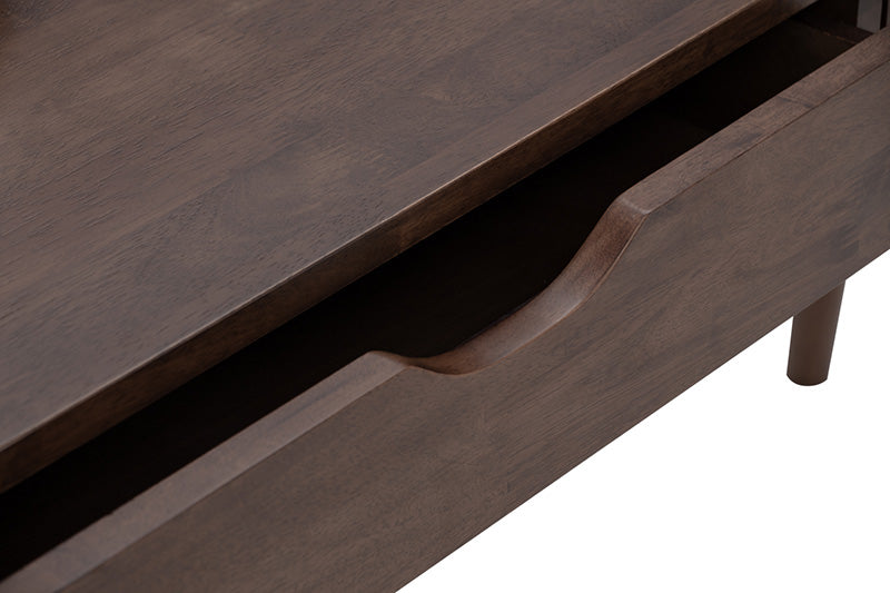 LAMAR Console Table with 2 Drawers 122cm - Walnut