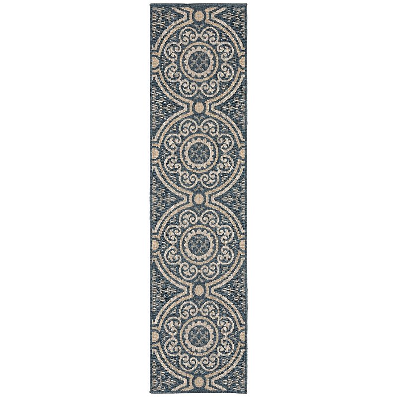 StyleHaven Lafayette Panel Medallion Indoor Outdoor Rug