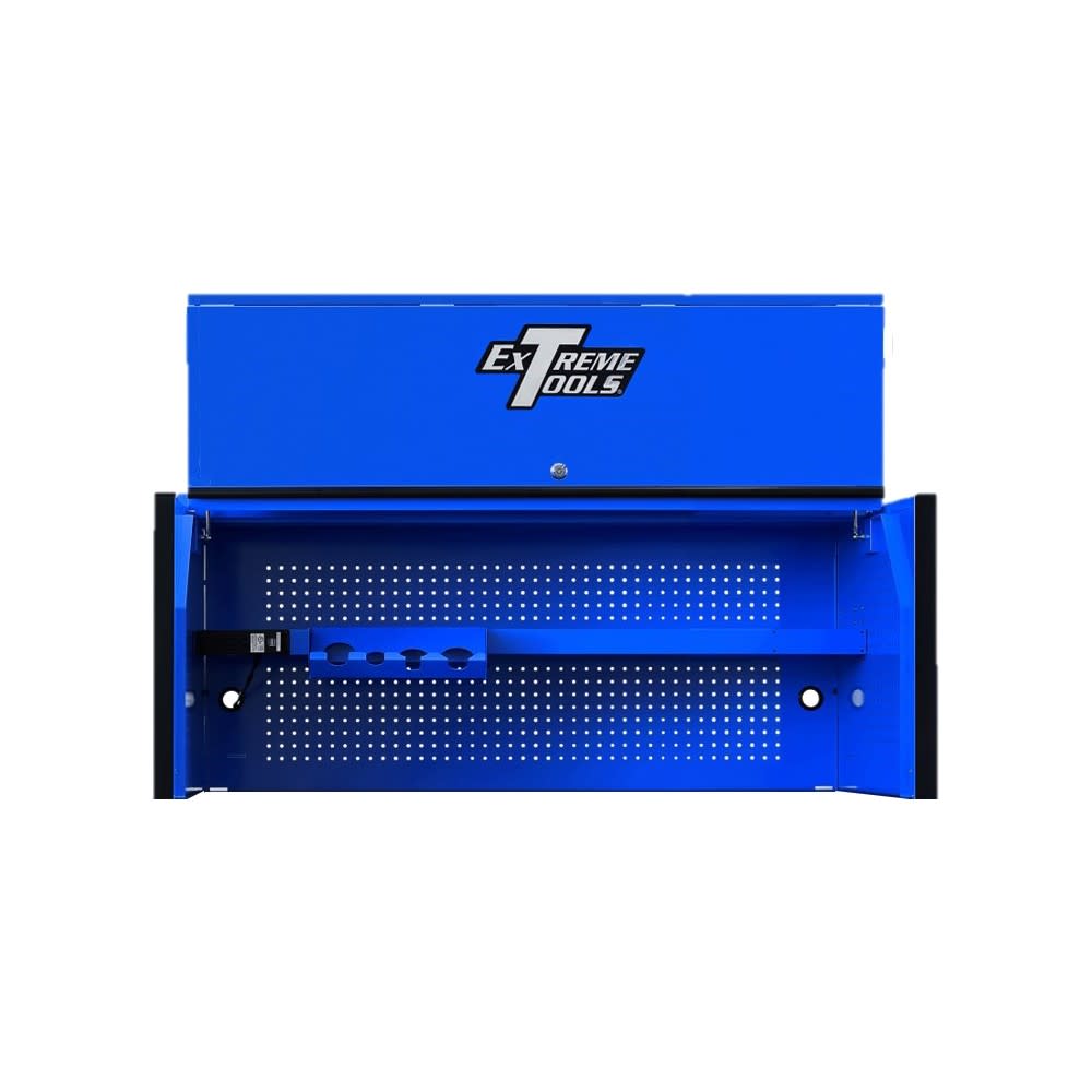 Extreme Tools 55 Blue Power Workstation Hutch with Black
