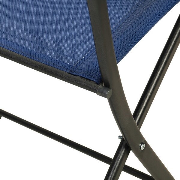 4 Pack Commercial Outdoor Flex Comfort Folding Chair with Metal Frame