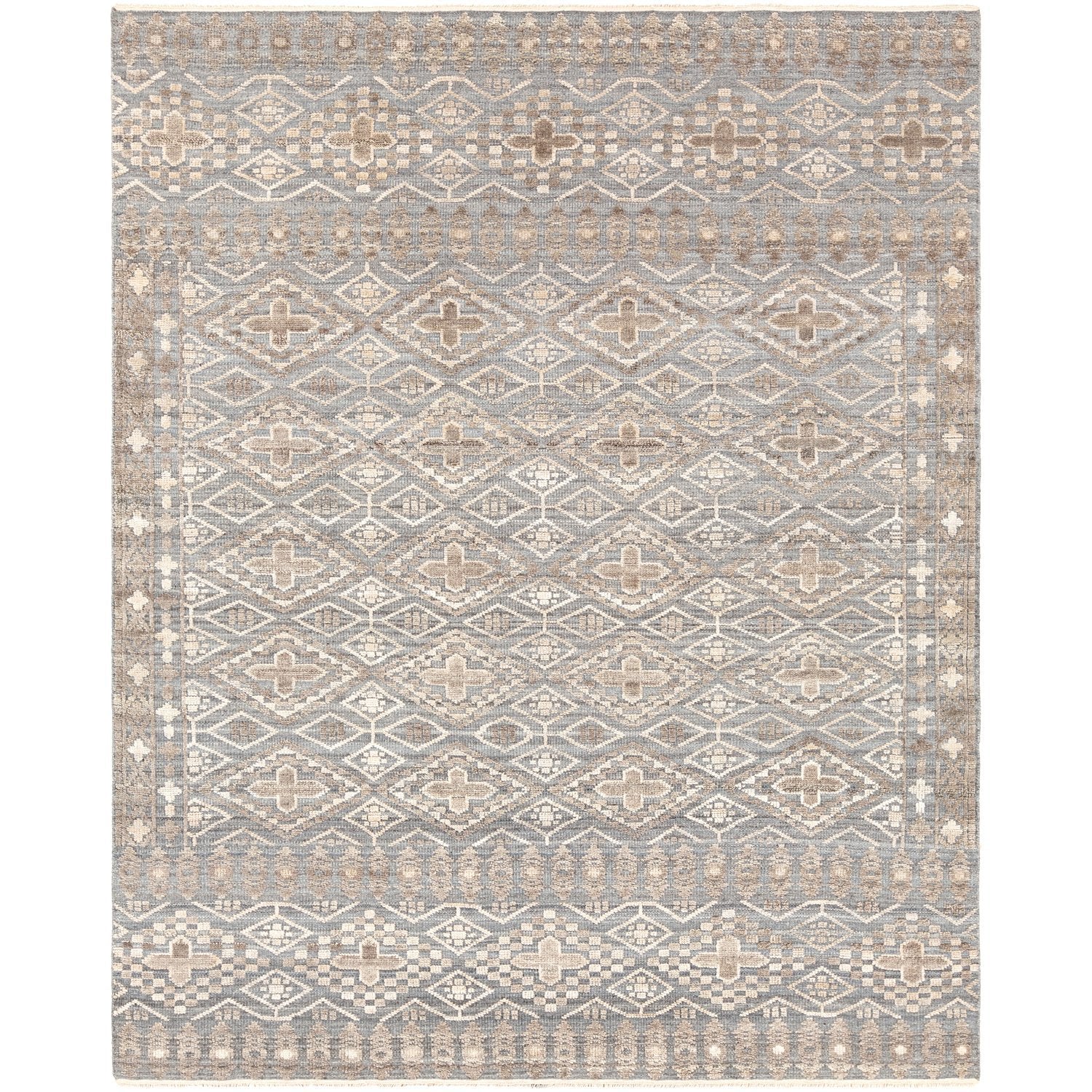 Nobility Hand Knotted Rug in Grey