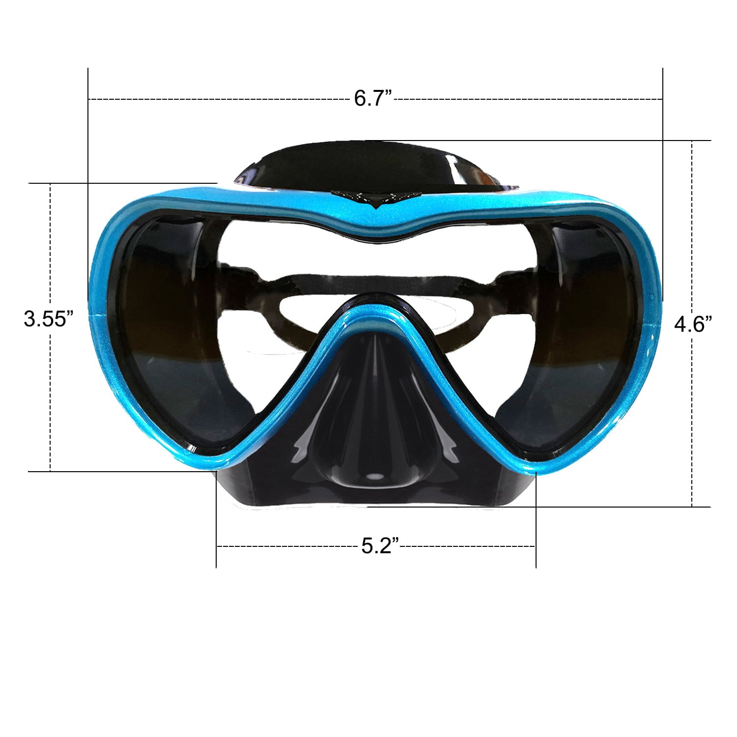 Rongbenyuan Adult Swimming Mask Goggles with Nose Cover Diving Scuba Snorkel Mask for Men Women