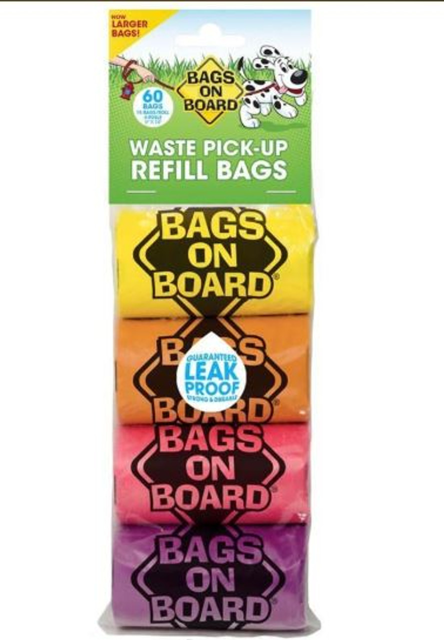 Bags On Board Refill Bags For Dog Waste， Rainbow.