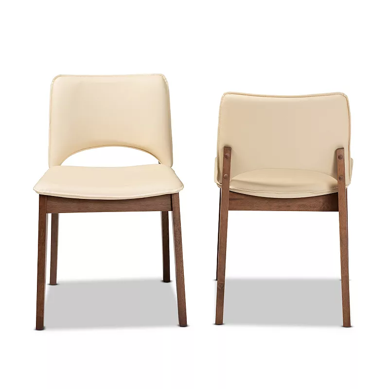 Baxton Studio Afton Dining Chairs 2-piece Set