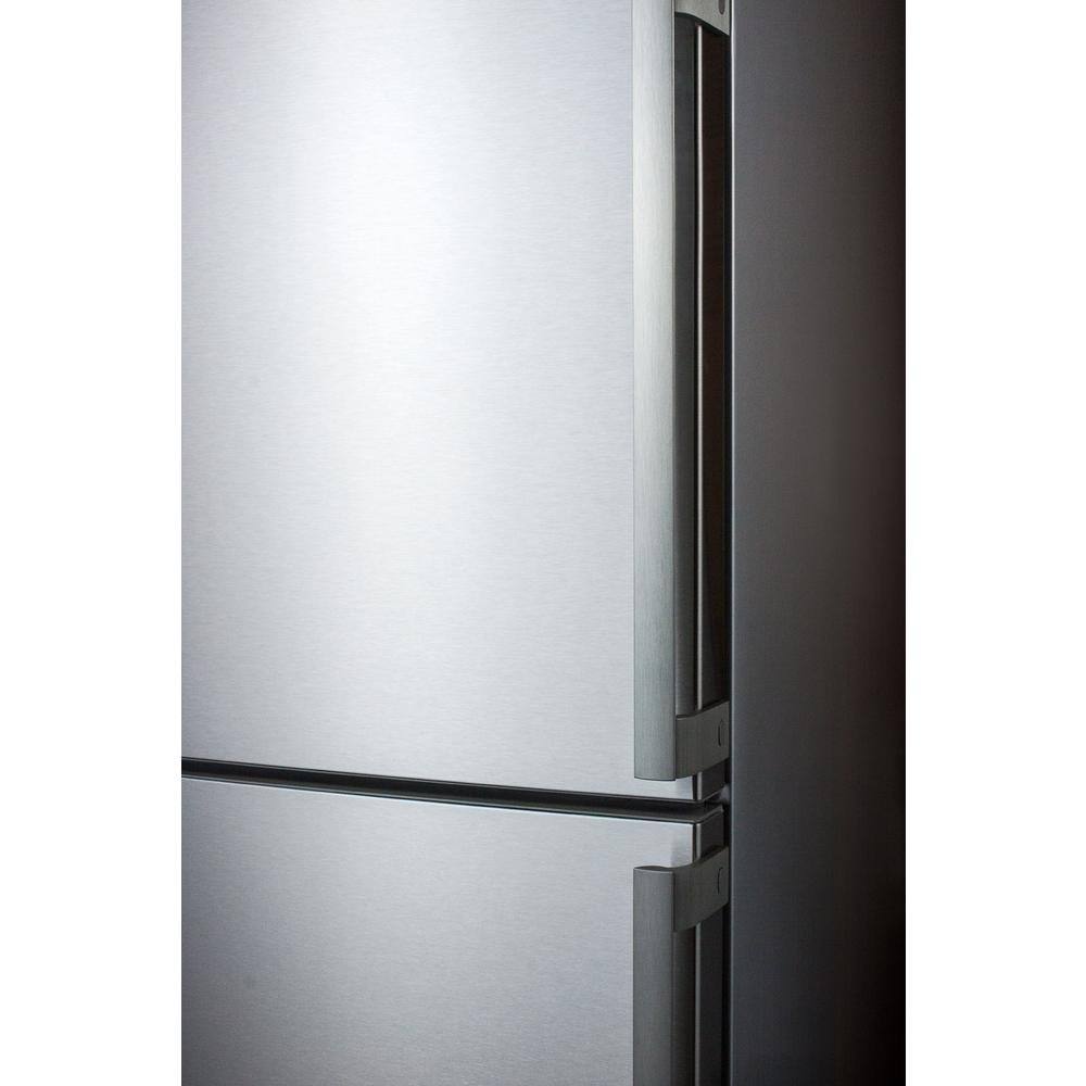 Summit Appliance 23.25 in. W 11.35 cu. ft. Bottom Freezer Refrigerator in Stainless Steel Counter Depth FFBF246SSLHDE