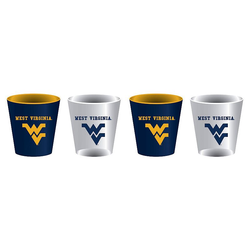 West Virginia Mountaineers Four-Pack Shot Glass Set