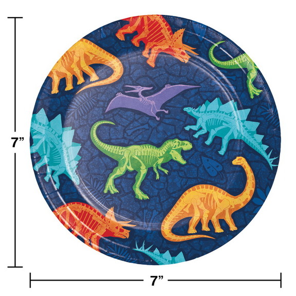 Creative Converting 359278 Dino Dig Dessert Plates...