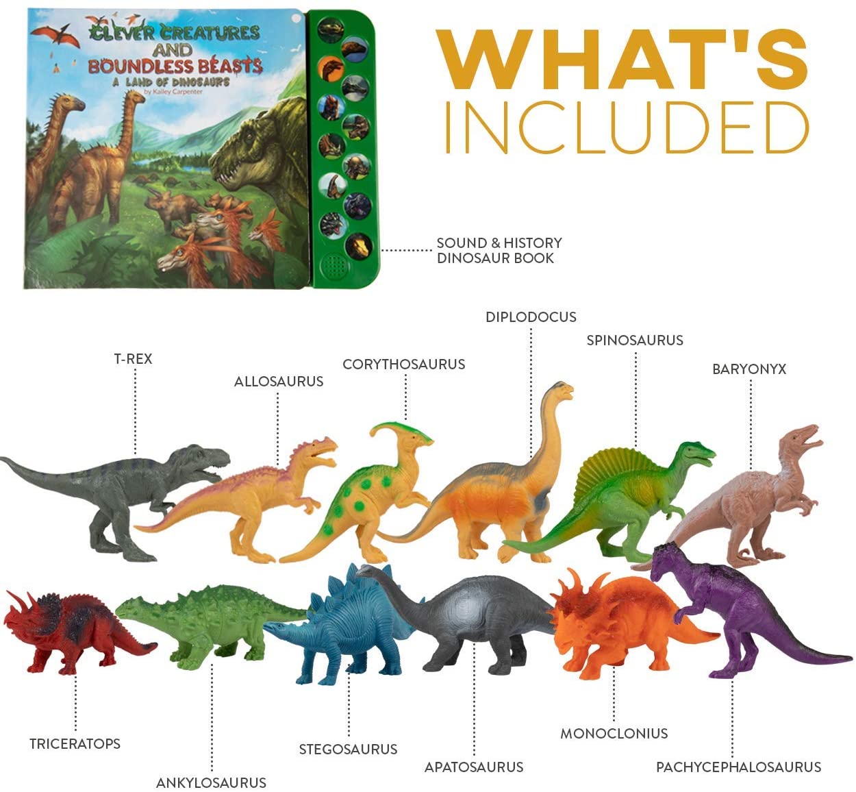 Li'l Gen Dinosaur Toys with Interactive Sound Book