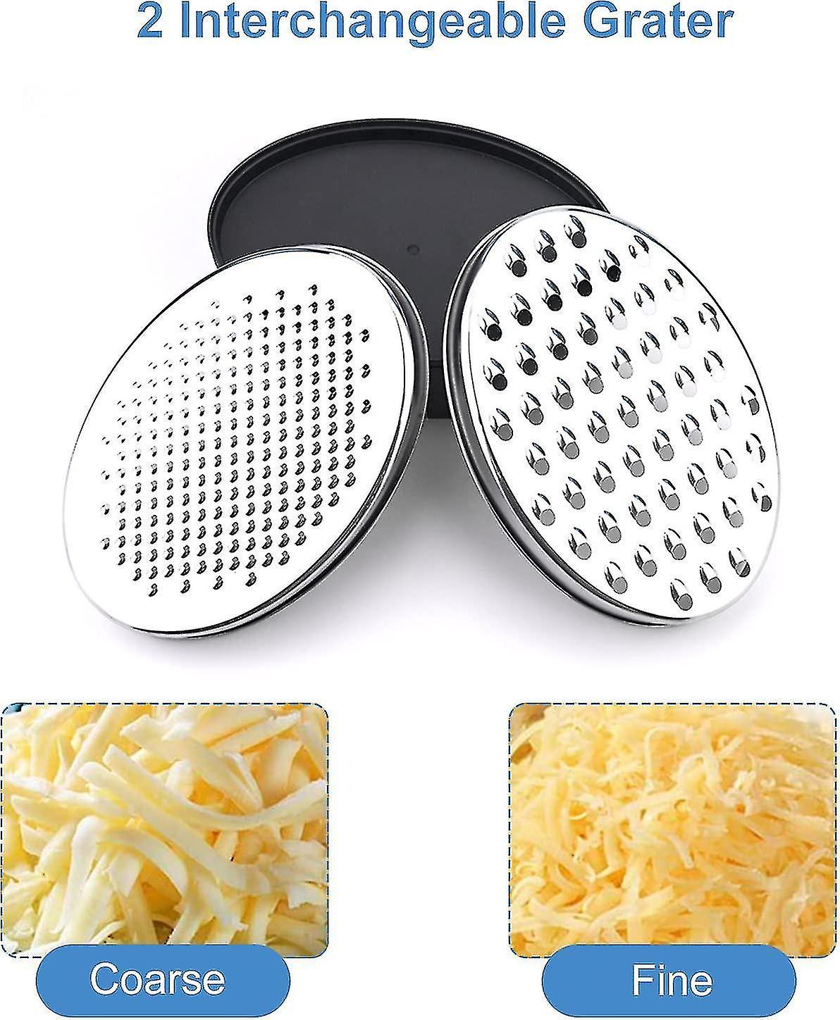 Cheese Disc With Container， Grater For The Kitchen With 2 Sizes， For Shredded Gift