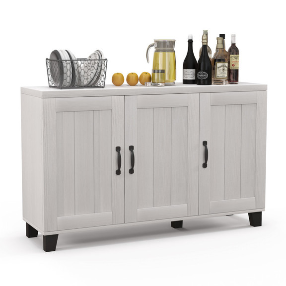 Costway 15478293 3 Door Buffet Sideboard with Adju...