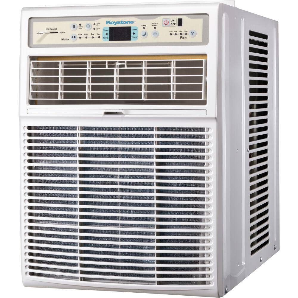 Keystone 10000 BTU Slider Casement Window-Wall Air Conditioner Dehumidifier with 4-Way Air Direction Control up to 450 sq. ft. KSTSW10A