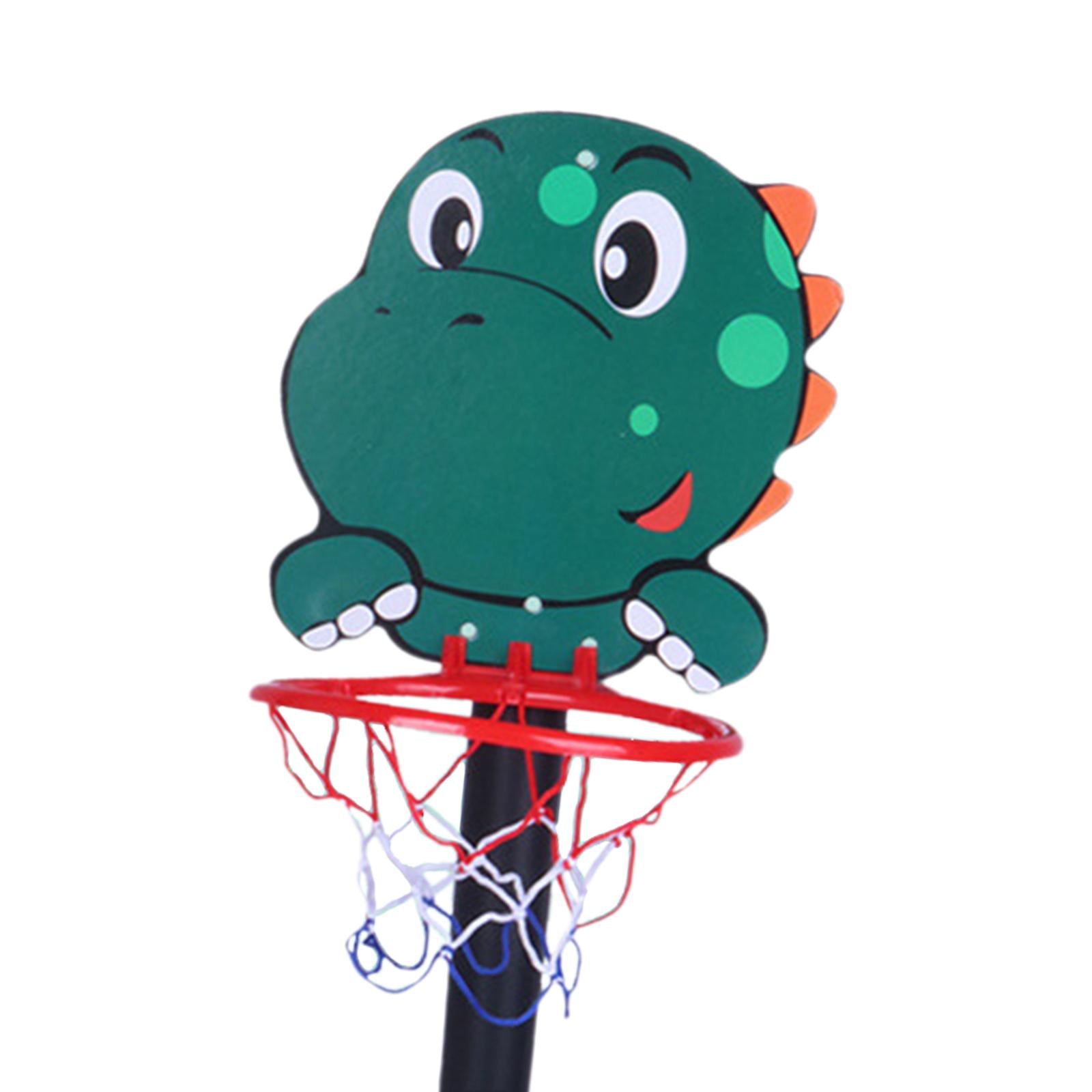 Portable Basketball Hoop Toys Playing Set Outside Toys Yard game Outdoor Sports Adjustable Basketball Hoop Stand for Bedroom Garden Dinosaur