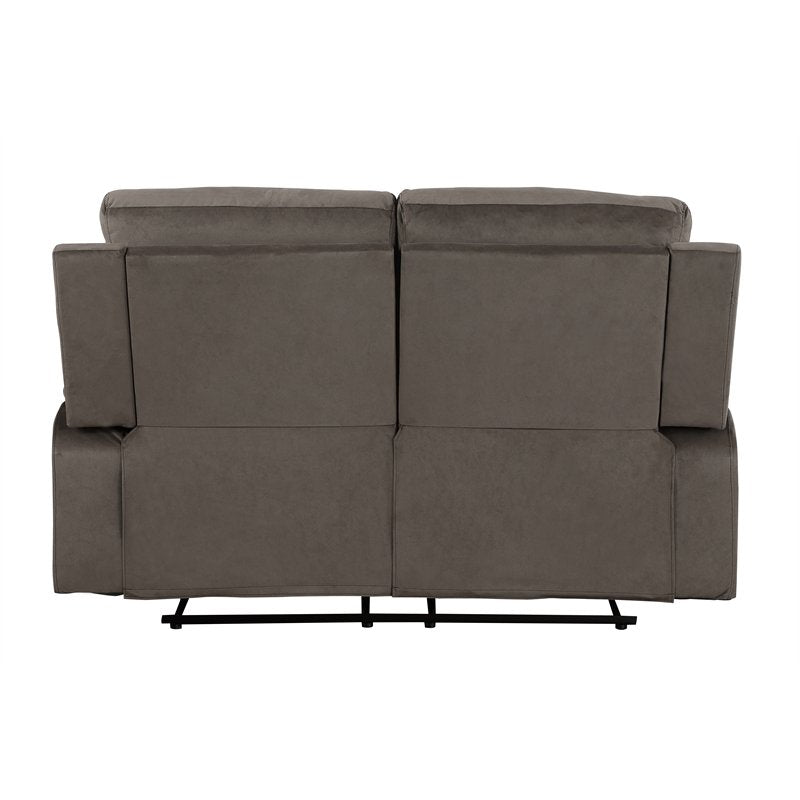 Titan Furnishings Transitional Microfiber Fabric Loveseat in Brown Color