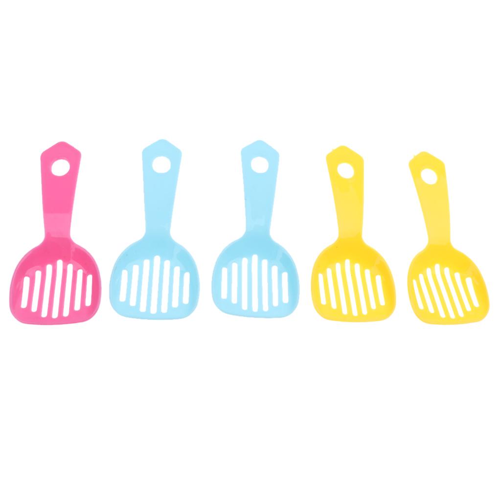 10 pcs Hamster Litter Shovel Hollow Bath er ， Size 10x4.5cm