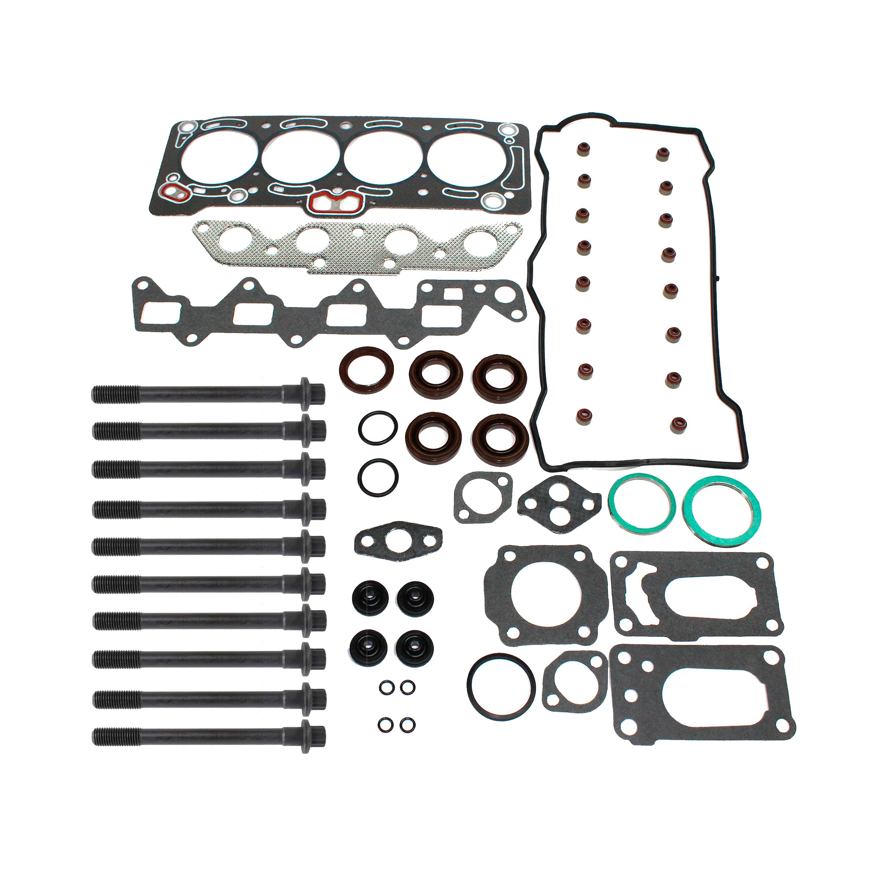 DNJ HGB920 Cylinder Head Set with Head Bolt Kit For 1988-1993 for Toyota Corolla 1.6L 1587cc L4 DOHC