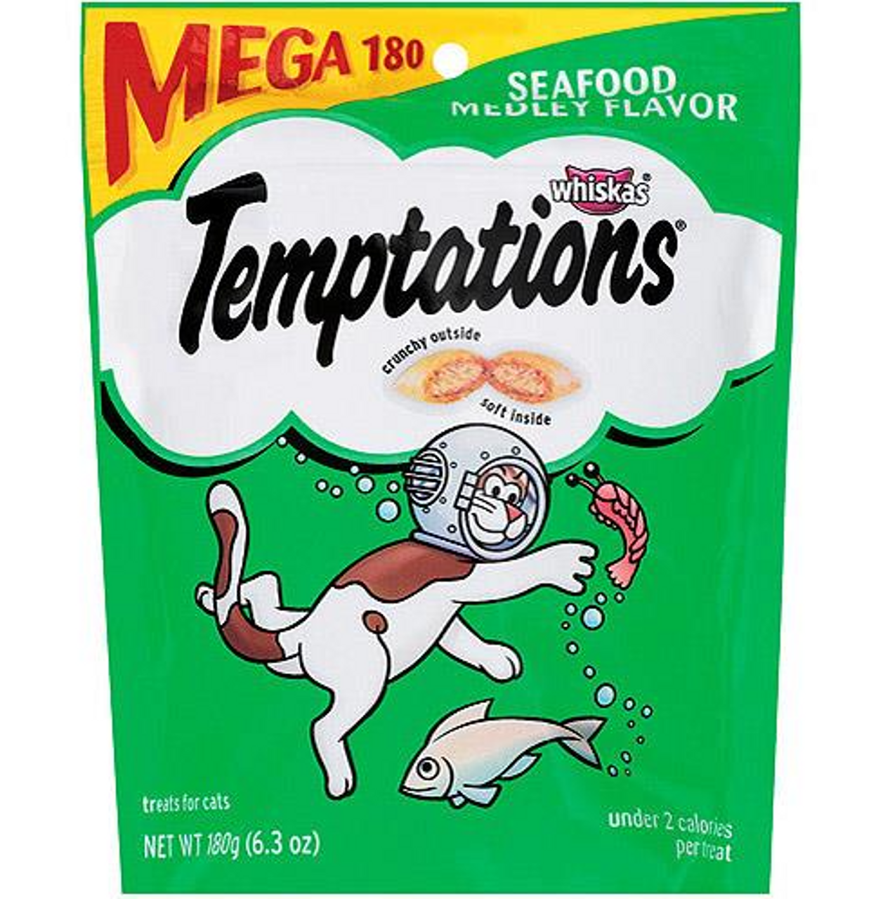 Whiskas Temptations Mega Seafood Cat Treats，