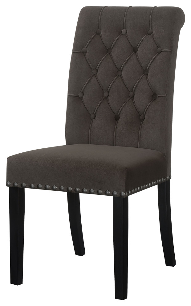 Alana Upholstered Tufted Side Chairs With Nailhead Trim  Set of 2 Side Chair   Modern   Dining Chairs   by Modon  Houzz