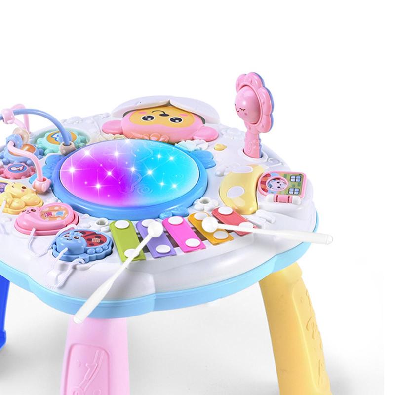 Multi-Function Musical Learning Table Baby Toys Early Education Toys Music Activity Center Table for Infant Babies Toddler Boys