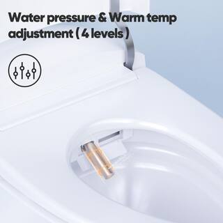 HOROW 11.27 GPF Elongated Smart Toilet Bidet in White with Warm Water Dryer Night Light Deodorization Remote Control HR-0020