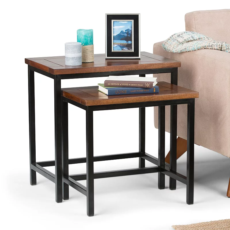 Simpli Home Skyler Nesting End Table 2-piece Set